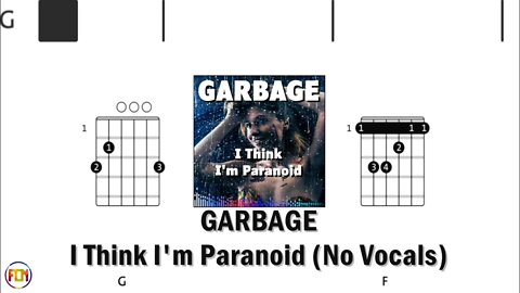 GARBAGE I Think I'm Paranoid FCN GUITAR CHORDS & LYRICS No Vocals