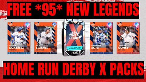 NEW HOMERUN DERBY X PACKS IN MLB THE SHOW 22!!! FREE IN THE SHOP AT 12 PM PACIFIC!!! 4 NEW LEGENDS!