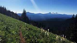 Leaving the Summit & Descending a Flowery Mountainside Wonderland! | 4K | Crescent Mountain | Oregon