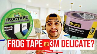 Frog Tape vs Scotch Delicate tape | Tape and caulk for straight Paint lines
