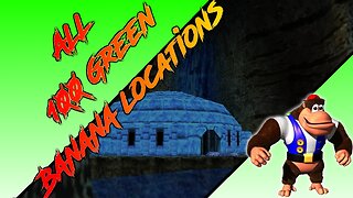 Donkey Kong 64 - Crystal Caves - Chunky Kong - All 100 Green Banana Locations