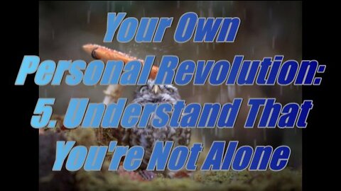 Your Own Personal Revolution Pt 5: Understand That You're Not Alone