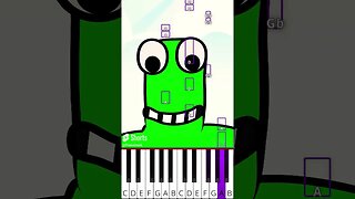 Grimace shake and little worm (@HF_Animation) - Octave Piano Tutorial