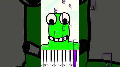 Grimace shake and little worm (@HF_Animation) - Octave Piano Tutorial