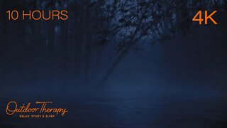 MOODY RIVER BLUES | 10 HOURS of Soothing River Ambience with Ambient Sounds | Relax | Study | Sleep