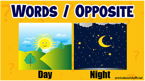 Opposite words in English | Opposite words for preschoolers | Educational video | Antonym for kids