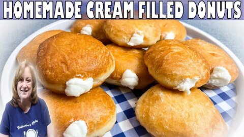 Homemade CREAM FILLED DONUTS Recipe | How to Make DONUTS | Best Cream Filling