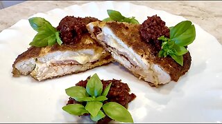 Vitos Chicken Cordon Bleu With Tomesto Sauce