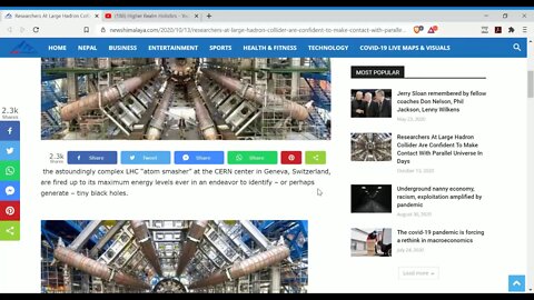 CERN & the Creation of a Parallel Universe -- Now You See Them Now You Don't