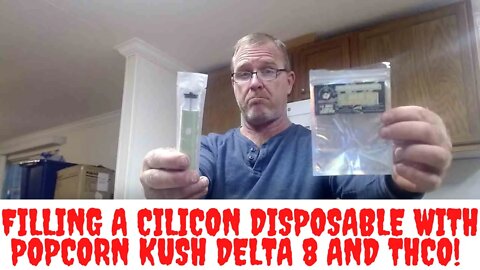Filling A Cilicon Disposable With Popcorn Kush Delta 8 and THCO!