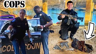 Found Loaded AR-15 & Guns In Bag While Scuba Diving! (Police Called)