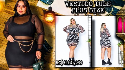 🛑 VESTIDO TULE MODA FEMININA PLUS SIZE 48 AO 56!