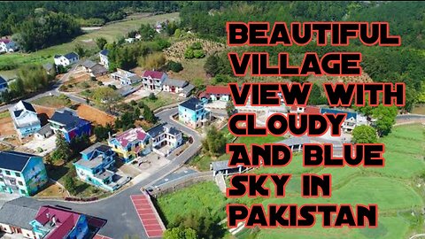 Beautiful view of village with romantic Weather in Pakistan