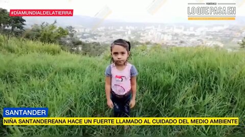 santandereana de 5 años, nos dejó un gran mensaje sobre el cuidado del medio ambiente