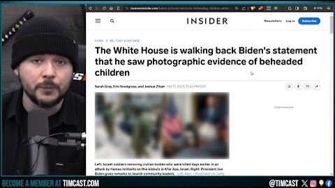 BIDEN CAUGHT LYING ABOUT SEEING HAMAS BEHEADING CHILDREN IN ISRAEL, WHITE HOUSE LOST ALL CREDIBILI..
