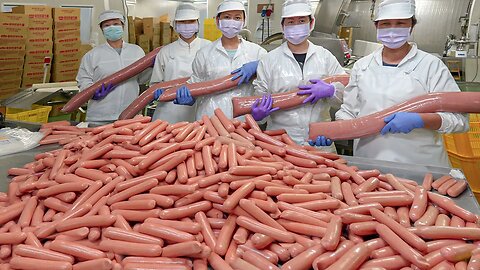 125,000 pcs a day! Spicy Chicken Sausage Mass Production Food Factory