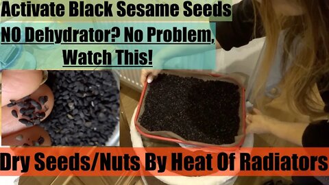 Improve Nutrition Dry Black Sesame seeds WITHOUT Dehydrator Version2.
