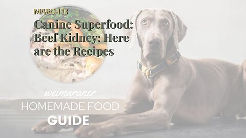 Canine Superfood: Beef Kidney: Here are the Recipes