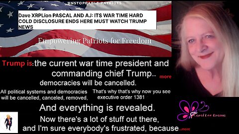 ✌💥🙏Dave XRPLion PASCAL AND AJ: ITS WAR TIME HARD COLD DISCLOSURE ENDS HERE MUST WATCH TRUMP NEWS