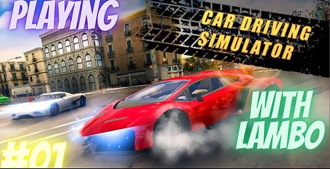 Playing car simulator game with Lambo in city#bass boosted songs hacker