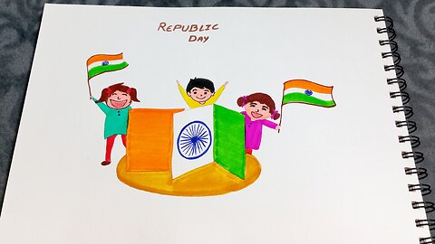 Republic Day Drawing | Easy Drawing | Republic Day Drawing for Kids | Republic Day 26th January