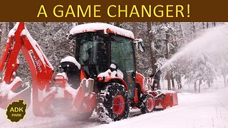 KUBOTA B2782B SNOWBLOWER Installation & Maintenance | New CHAINS for the TIRES