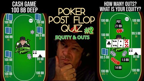 POKER POST FLOP QUIZ #2 HOW MANY OUTS & HOW MUCH EQUITY?