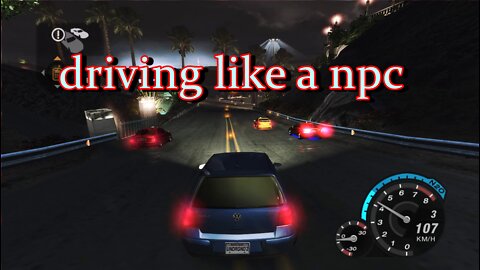 driving like a npc with another 3 cars — need for speed underground 2