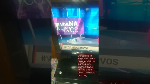 #VivianaconVos. censorship in Argentina. Channel owner left the chair empty