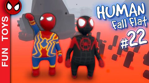 Human Fall Flat #22 - DOIS Homens-Aranha em UM Gameplay só! E continuamos a caminho de Valhalla! 🕷