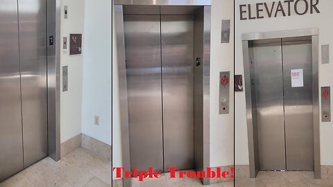 Triple Trouble Schindler HT VR 330A Hydraulic Elevators at SouthPark Mall (Charlotte, NC)