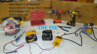 Tool Battery Overheated, Won't charge or Respond? Try This
