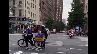 Delivery Man Gets Knocked On His Ass To Make Way For Biden Motorcade