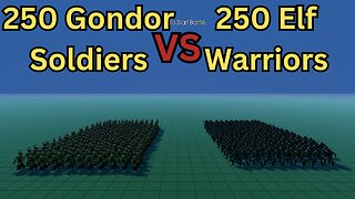 250 Gondor Soldiers Versus 250 Elf Warriors || Ultimate Epic Battle Simulator