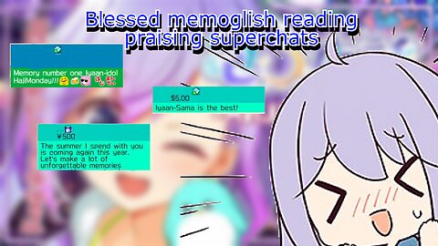 cute Memory english reading praising super chats - vivid vtuber