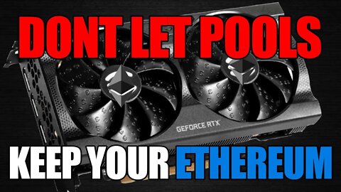 DO THIS!!! So Mining Pools Don't Take Your Ethereum At The Merge