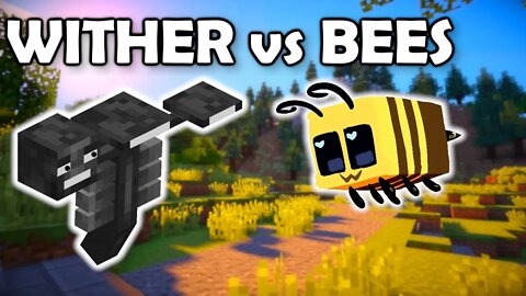 Do BEES get MAD at the WITHER? | Minecraft Bedrock | Minecraft EXPERIMENTS