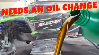 Traxxas Sledge needs an oil change