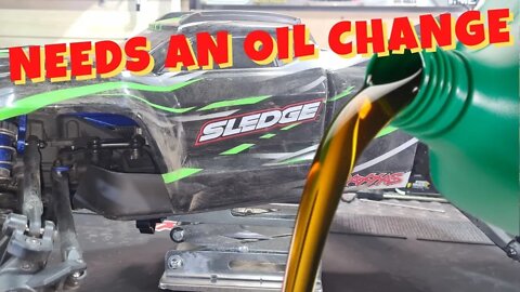 Traxxas Sledge needs an oil change