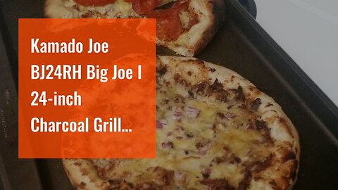 Kamado Joe BJ24RH Big Joe I 24-inch Charcoal Grill with Cart and Side Shelves, Blaze Red