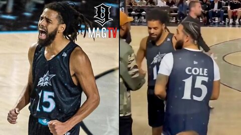 Drake Pulls Up To J. Cole's Basketball Game In Canada! 🏀