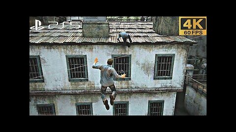 (PS5) Uncharted 4 prison Escape scene|The most |ICONIC Mission in uncharted ever [4k 60PFS]