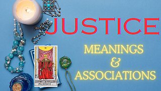 Justice tarot card - meanings and associations #justice #justicetarot #tarotary #tarot #tarotcards