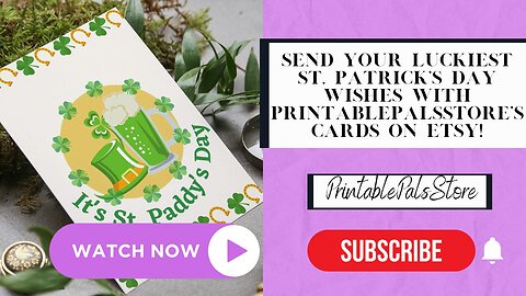 Send Your Luckiest St. Patrick's Day Wishes with PrintablePalsStore's Cards on Etsy!