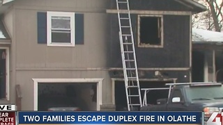 Two families displaced after Olathe duplex fire