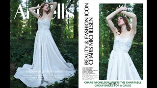 ARTELLS MAGAZINE FEATURES BEAUTY EXPERT CHARIS MICHELSEN WEARING DRESSES FROM BRIDES FOR A CAUSE