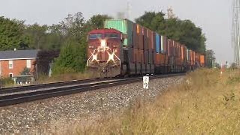CSX Q166 Intermodal Train with Canadian Pacific Power from Bascom, Ohio September 27, 2021