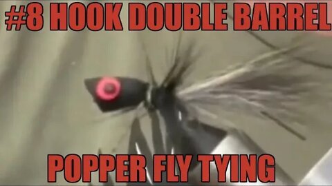 #8 Hook Small Double Barrel Popper Fly Tying with Soothing Music #fishing #fish #bass #outdoors