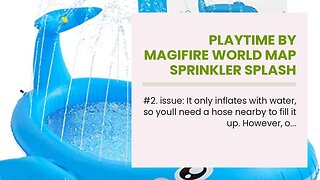 Playtime by Magifire World Map Sprinkler Splash Pad, Splash Pads for Toddlers, 59 Inches in Dia...