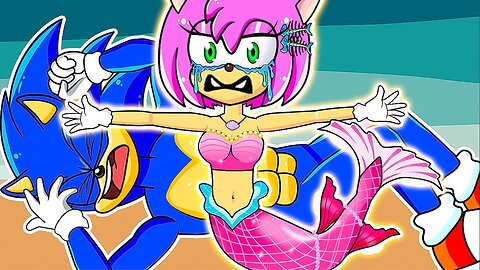Mermaid Amy Protects Sonic Mermaid's Love For Sonic Sonic The Hedgehog 2 Sonic Compilation